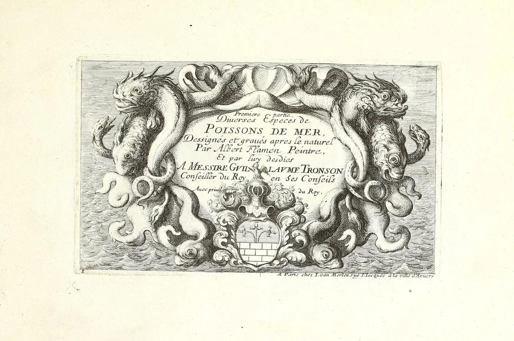 An illustration from Diuerses especes de poissons de mer, 1664, leaf 5