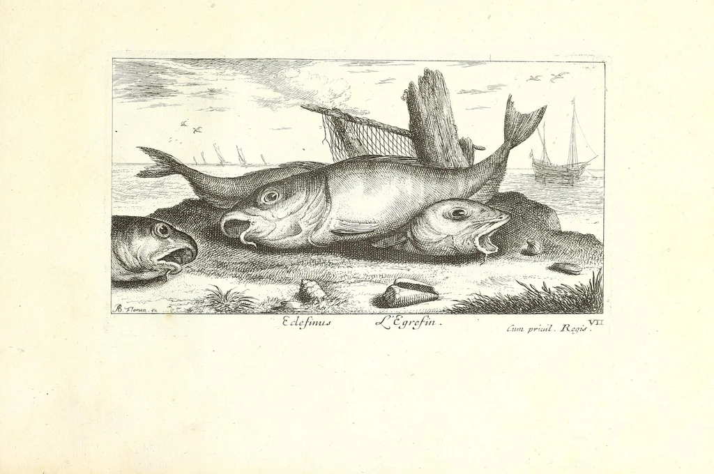 An illustration from Diuerses especes de poissons de mer, 1664, leaf 65