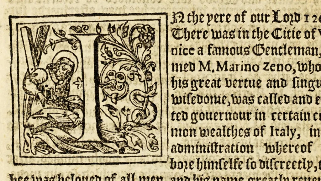 An illustration from Diuers voyages touching the discouerie of America, : and the ilands adiacent vnto the same, made first of all by our Englishmen, and afterward by the French-men and Britons: and certaine notes of aduertisements for obseruations, necessarie for such as shall heereafter make the like attempt, with two mappes annexed heereunto for the plainer understanding of the whole matter, 1582, leaf 16
