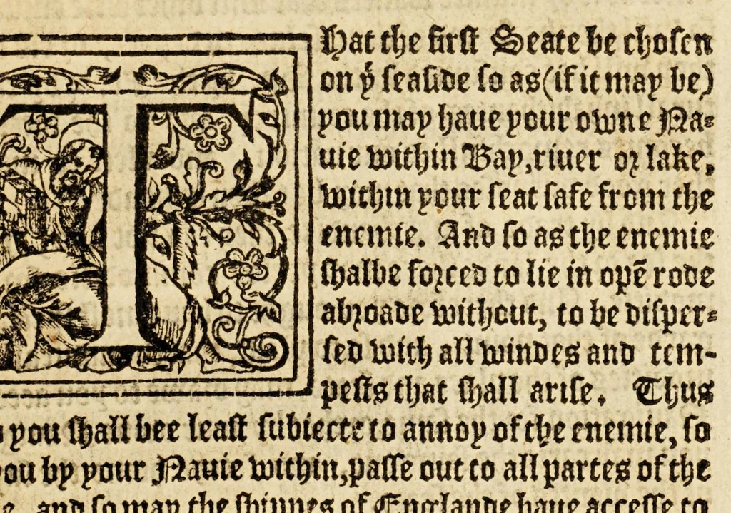 An illustration from Diuers voyages touching the discouerie of America, : and the ilands adiacent vnto the same, made first of all by our Englishmen, and afterward by the French-men and Britons: and certaine notes of aduertisements for obseruations, necessarie for such as shall heereafter make the like attempt, with two mappes annexed heereunto for the plainer understanding of the whole matter, 1582, leaf 69