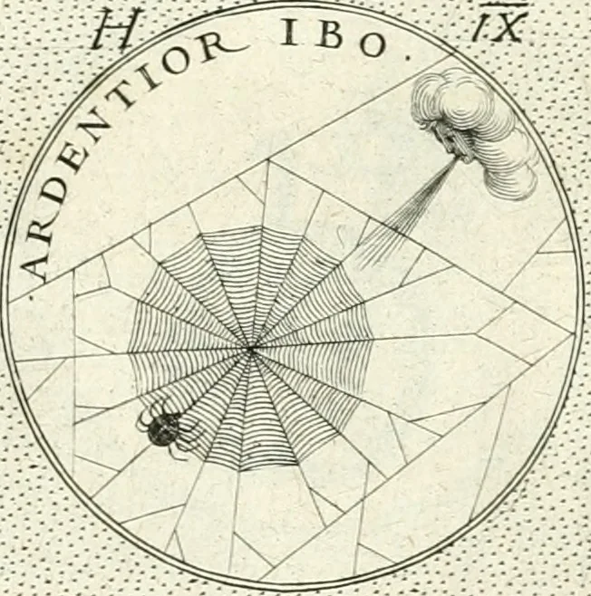 An illustration from Symbola diuina & humana pontificvm, imperatorvm, regvm : accessit breuis & facilis isagoge Iac. Typotii : ex mvsaeo Octavii de Strada civis Romani : tomus primus[-tertius], 1601, leaf 100