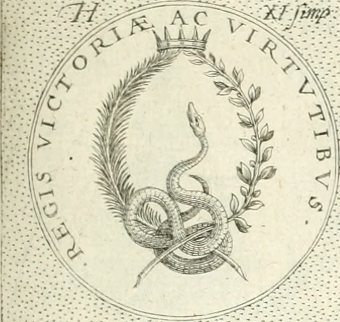An illustration from Symbola diuina & humana pontificvm, imperatorvm, regvm : accessit breuis & facilis isagoge Iac. Typotii : ex mvsaeo Octavii de Strada civis Romani : tomus primus[-tertius], 1601, leaf 102