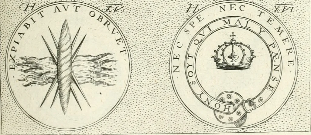 An illustration from Symbola diuina & humana pontificvm, imperatorvm, regvm : accessit breuis & facilis isagoge Iac. Typotii : ex mvsaeo Octavii de Strada civis Romani : tomus primus[-tertius], 1601, leaf 102