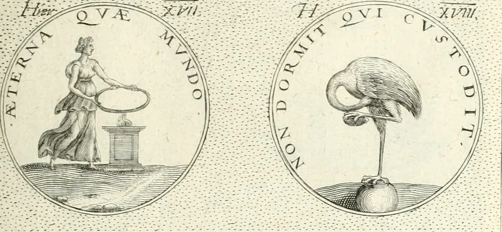 An illustration from Symbola diuina & humana pontificvm, imperatorvm, regvm : accessit breuis & facilis isagoge Iac. Typotii : ex mvsaeo Octavii de Strada civis Romani : tomus primus[-tertius], 1601, leaf 104