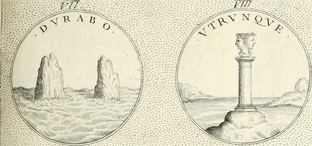 An illustration from Symbola diuina & humana pontificvm, imperatorvm, regvm : accessit breuis & facilis isagoge Iac. Typotii : ex mvsaeo Octavii de Strada civis Romani : tomus primus[-tertius], 1601, leaf 108