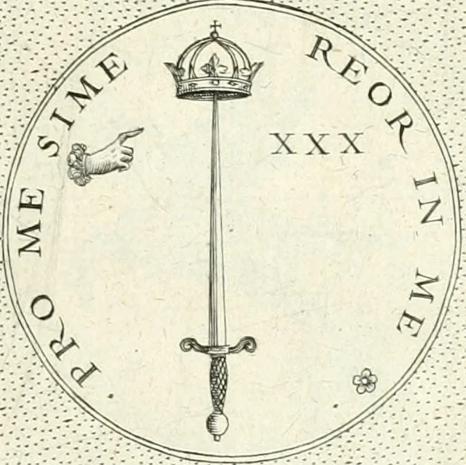 An illustration from Symbola diuina & humana pontificvm, imperatorvm, regvm : accessit breuis & facilis isagoge Iac. Typotii : ex mvsaeo Octavii de Strada civis Romani : tomus primus[-tertius], 1601, leaf 108