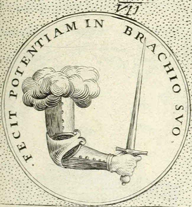 An illustration from Symbola diuina & humana pontificvm, imperatorvm, regvm : accessit breuis & facilis isagoge Iac. Typotii : ex mvsaeo Octavii de Strada civis Romani : tomus primus[-tertius], 1601, leaf 114