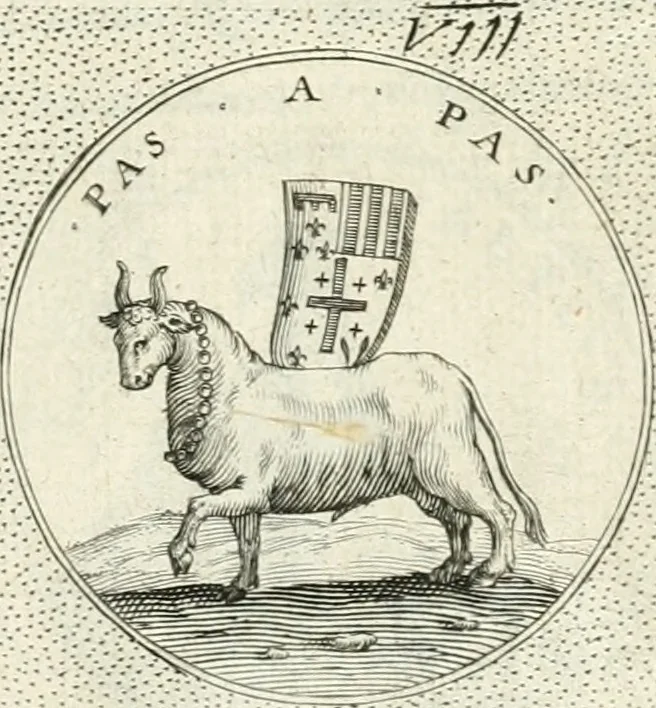 An illustration from Symbola diuina & humana pontificvm, imperatorvm, regvm : accessit breuis & facilis isagoge Iac. Typotii : ex mvsaeo Octavii de Strada civis Romani : tomus primus[-tertius], 1601, leaf 114