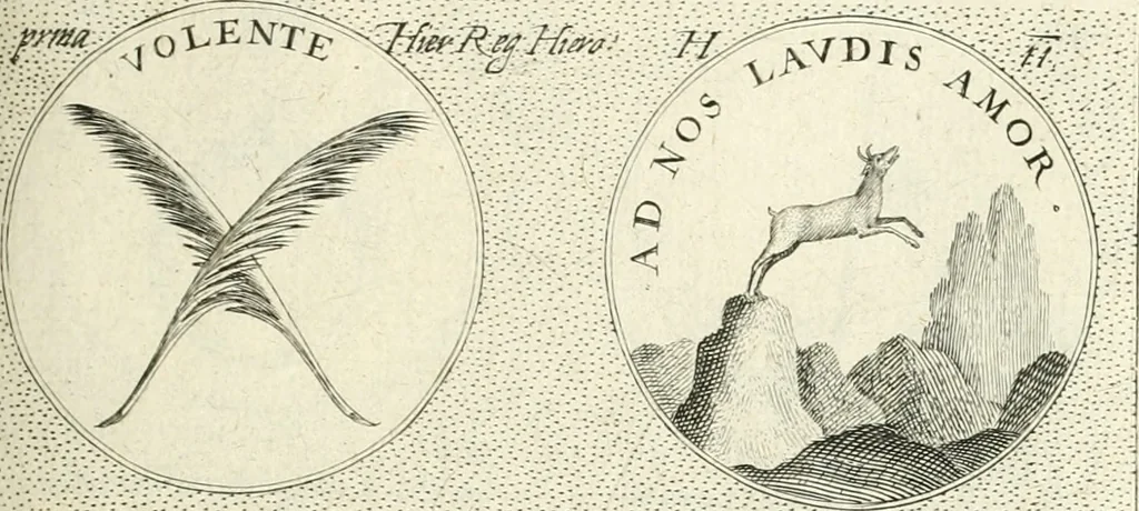 An illustration from Symbola diuina & humana pontificvm, imperatorvm, regvm : accessit breuis & facilis isagoge Iac. Typotii : ex mvsaeo Octavii de Strada civis Romani : tomus primus[-tertius], 1601, leaf 116