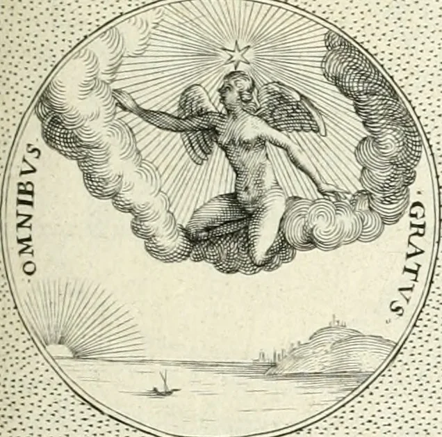 An illustration from Symbola diuina & humana pontificvm, imperatorvm, regvm : accessit breuis & facilis isagoge Iac. Typotii : ex mvsaeo Octavii de Strada civis Romani : tomus primus[-tertius], 1601, leaf 116