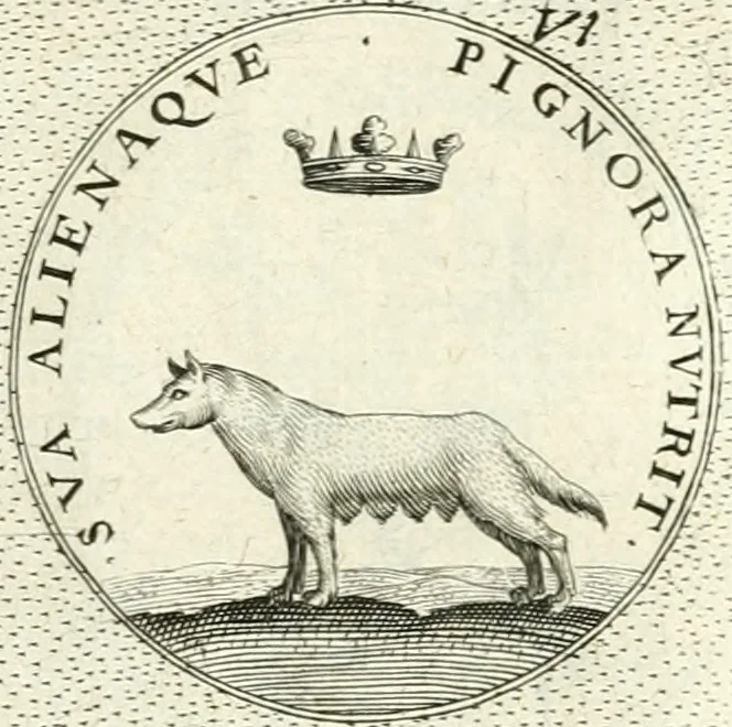 An illustration from Symbola diuina & humana pontificvm, imperatorvm, regvm : accessit breuis & facilis isagoge Iac. Typotii : ex mvsaeo Octavii de Strada civis Romani : tomus primus[-tertius], 1601, leaf 118