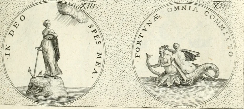 An illustration from Symbola diuina & humana pontificvm, imperatorvm, regvm : accessit breuis & facilis isagoge Iac. Typotii : ex mvsaeo Octavii de Strada civis Romani : tomus primus[-tertius], 1601, leaf 120