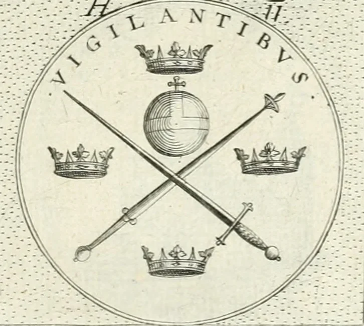 An illustration from Symbola diuina & humana pontificvm, imperatorvm, regvm : accessit breuis & facilis isagoge Iac. Typotii : ex mvsaeo Octavii de Strada civis Romani : tomus primus[-tertius], 1601, leaf 122