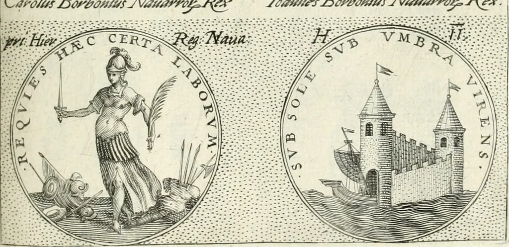 An illustration from Symbola diuina & humana pontificvm, imperatorvm, regvm : accessit breuis & facilis isagoge Iac. Typotii : ex mvsaeo Octavii de Strada civis Romani : tomus primus[-tertius], 1601, leaf 124