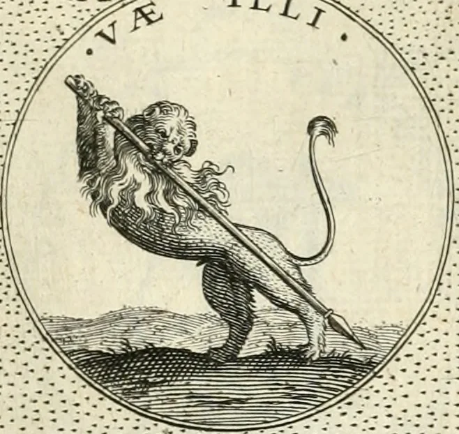 An illustration from Symbola diuina & humana pontificvm, imperatorvm, regvm : accessit breuis & facilis isagoge Iac. Typotii : ex mvsaeo Octavii de Strada civis Romani : tomus primus[-tertius], 1601, leaf 128