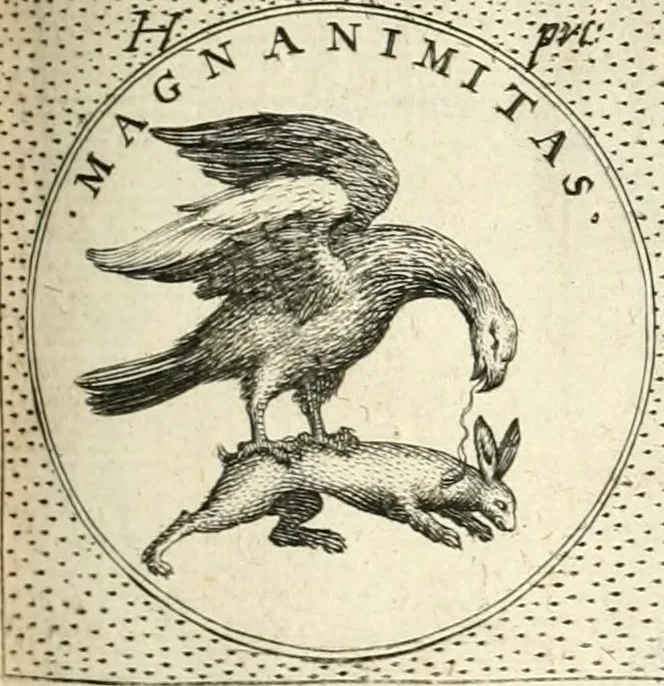 An illustration from Symbola diuina & humana pontificvm, imperatorvm, regvm : accessit breuis & facilis isagoge Iac. Typotii : ex mvsaeo Octavii de Strada civis Romani : tomus primus[-tertius], 1601, leaf 128