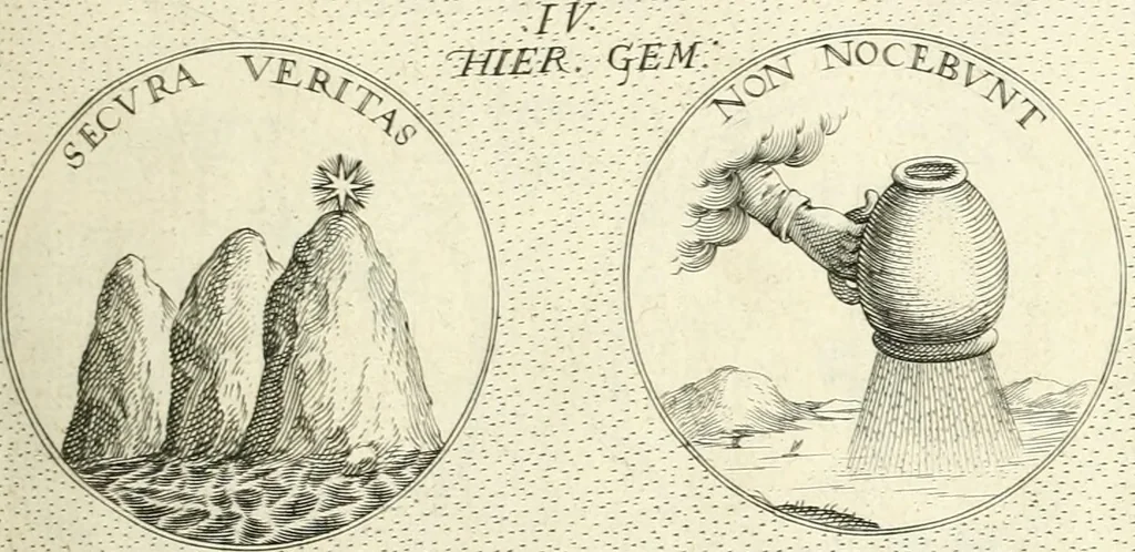 An illustration from Symbola diuina & humana pontificvm, imperatorvm, regvm : accessit breuis & facilis isagoge Iac. Typotii : ex mvsaeo Octavii de Strada civis Romani : tomus primus[-tertius], 1601, leaf 14