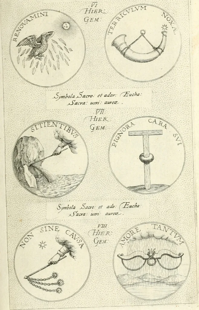 An illustration from Symbola diuina & humana pontificvm, imperatorvm, regvm : accessit breuis & facilis isagoge Iac. Typotii : ex mvsaeo Octavii de Strada civis Romani : tomus primus[-tertius], 1601, leaf 16