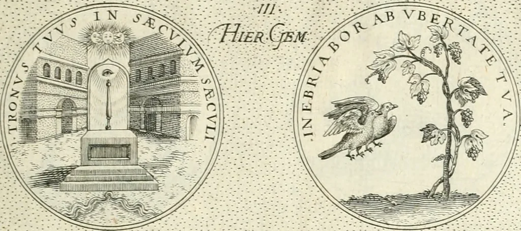 An illustration from Symbola diuina & humana pontificvm, imperatorvm, regvm : accessit breuis & facilis isagoge Iac. Typotii : ex mvsaeo Octavii de Strada civis Romani : tomus primus[-tertius], 1601, leaf 20