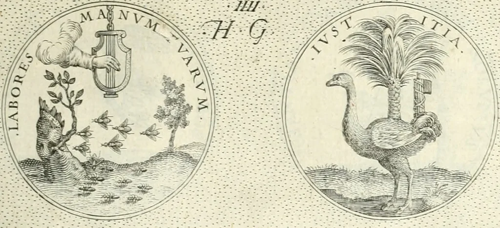 An illustration from Symbola diuina & humana pontificvm, imperatorvm, regvm : accessit breuis & facilis isagoge Iac. Typotii : ex mvsaeo Octavii de Strada civis Romani : tomus primus[-tertius], 1601, leaf 20