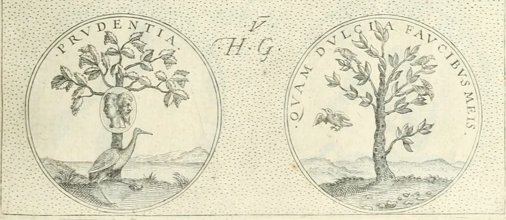 An illustration from Symbola diuina & humana pontificvm, imperatorvm, regvm : accessit breuis & facilis isagoge Iac. Typotii : ex mvsaeo Octavii de Strada civis Romani : tomus primus[-tertius], 1601, leaf 20