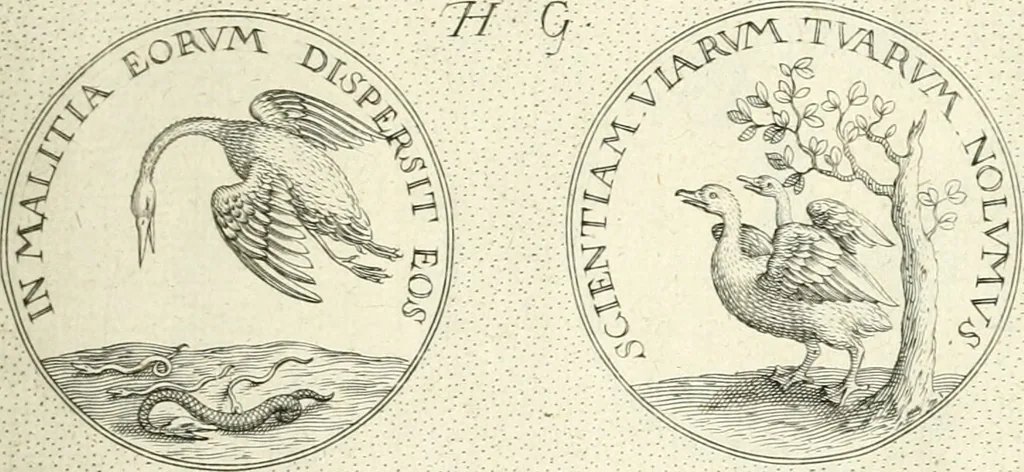 An illustration from Symbola diuina & humana pontificvm, imperatorvm, regvm : accessit breuis & facilis isagoge Iac. Typotii : ex mvsaeo Octavii de Strada civis Romani : tomus primus[-tertius], 1601, leaf 22