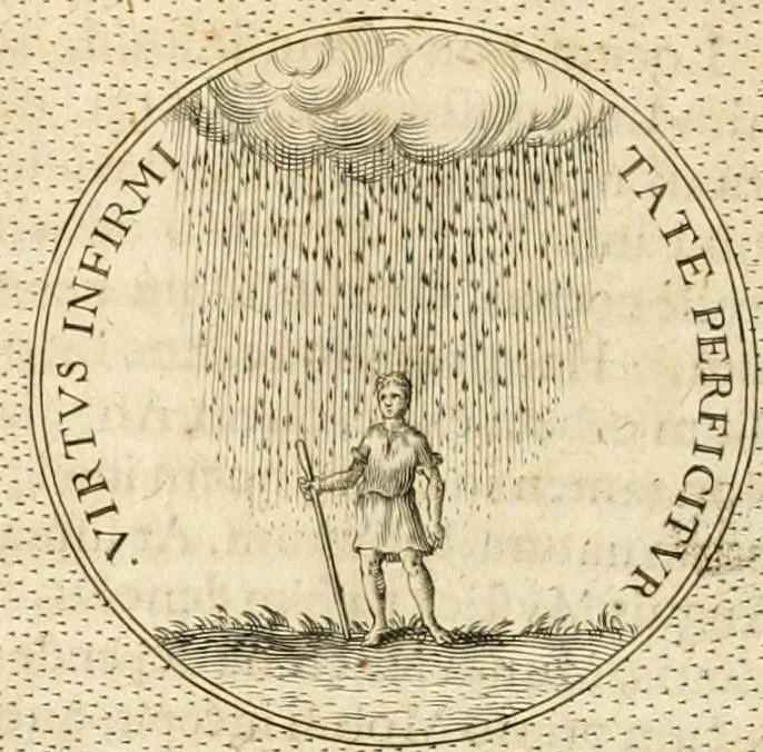 An illustration from Symbola diuina & humana pontificvm, imperatorvm, regvm : accessit breuis & facilis isagoge Iac. Typotii : ex mvsaeo Octavii de Strada civis Romani : tomus primus[-tertius], 1601, leaf 243