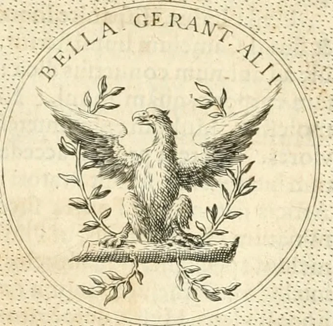 An illustration from Symbola diuina & humana pontificvm, imperatorvm, regvm : accessit breuis & facilis isagoge Iac. Typotii : ex mvsaeo Octavii de Strada civis Romani : tomus primus[-tertius], 1601, leaf 256