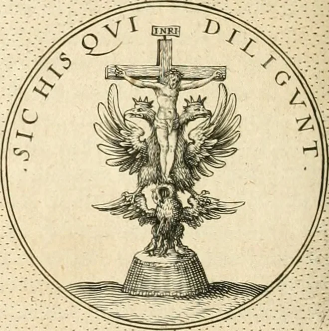 An illustration from Symbola diuina & humana pontificvm, imperatorvm, regvm : accessit breuis & facilis isagoge Iac. Typotii : ex mvsaeo Octavii de Strada civis Romani : tomus primus[-tertius], 1601, leaf 265