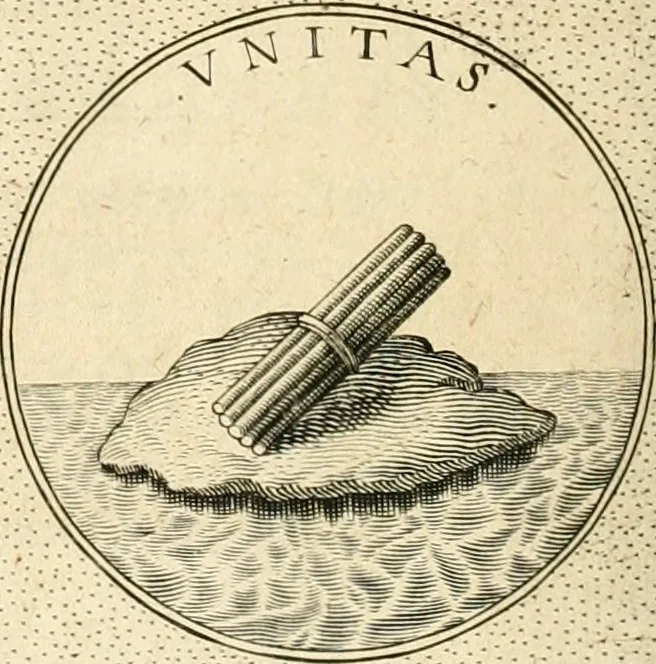 An illustration from Symbola diuina & humana pontificvm, imperatorvm, regvm : accessit breuis & facilis isagoge Iac. Typotii : ex mvsaeo Octavii de Strada civis Romani : tomus primus[-tertius], 1601, leaf 265