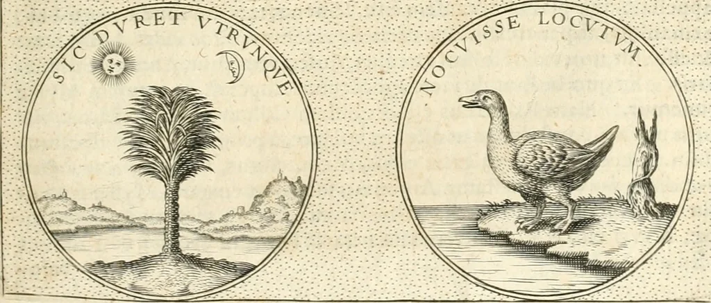 An illustration from Symbola diuina & humana pontificvm, imperatorvm, regvm : accessit breuis & facilis isagoge Iac. Typotii : ex mvsaeo Octavii de Strada civis Romani : tomus primus[-tertius], 1601, leaf 278