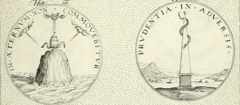 An illustration from Symbola diuina & humana pontificvm, imperatorvm, regvm : accessit breuis & facilis isagoge Iac. Typotii : ex mvsaeo Octavii de Strada civis Romani : tomus primus[-tertius], 1601, leaf 28