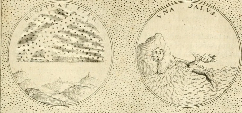 An illustration from Symbola diuina & humana pontificvm, imperatorvm, regvm : accessit breuis & facilis isagoge Iac. Typotii : ex mvsaeo Octavii de Strada civis Romani : tomus primus[-tertius], 1601, leaf 286