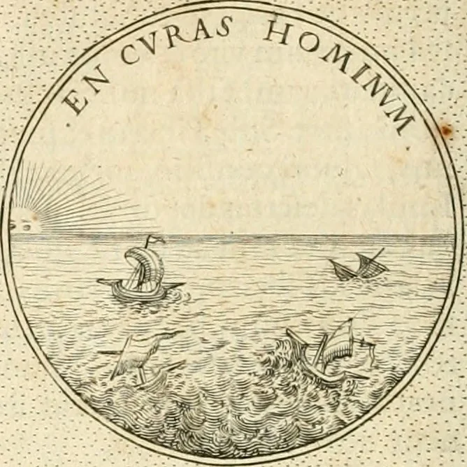 An illustration from Symbola diuina & humana pontificvm, imperatorvm, regvm : accessit breuis & facilis isagoge Iac. Typotii : ex mvsaeo Octavii de Strada civis Romani : tomus primus[-tertius], 1601, leaf 297