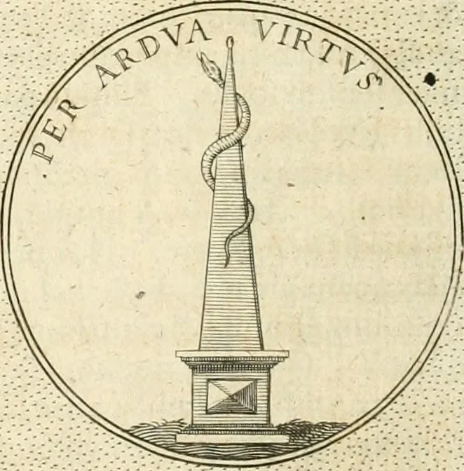 An illustration from Symbola diuina & humana pontificvm, imperatorvm, regvm : accessit breuis & facilis isagoge Iac. Typotii : ex mvsaeo Octavii de Strada civis Romani : tomus primus[-tertius], 1601, leaf 297