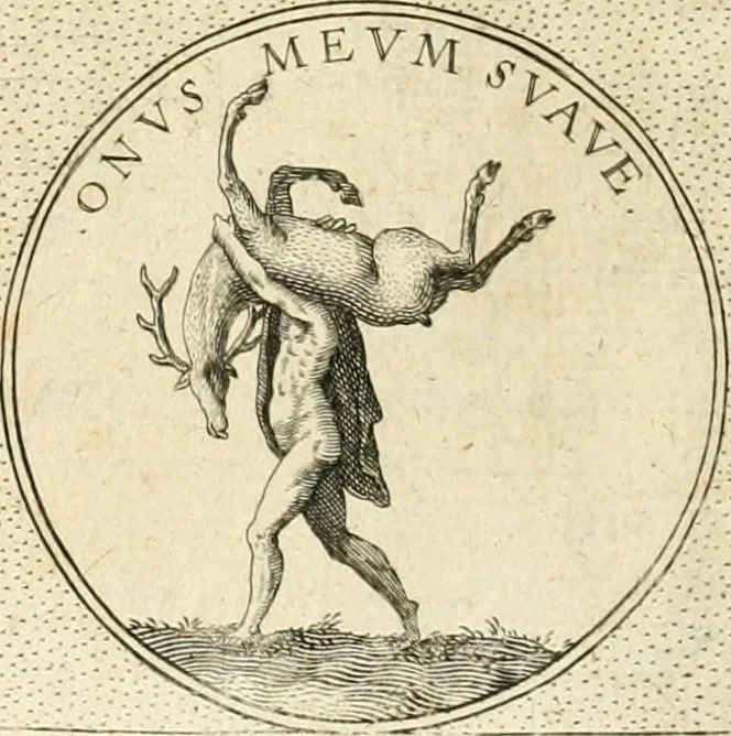 An illustration from Symbola diuina & humana pontificvm, imperatorvm, regvm : accessit breuis & facilis isagoge Iac. Typotii : ex mvsaeo Octavii de Strada civis Romani : tomus primus[-tertius], 1601, leaf 297