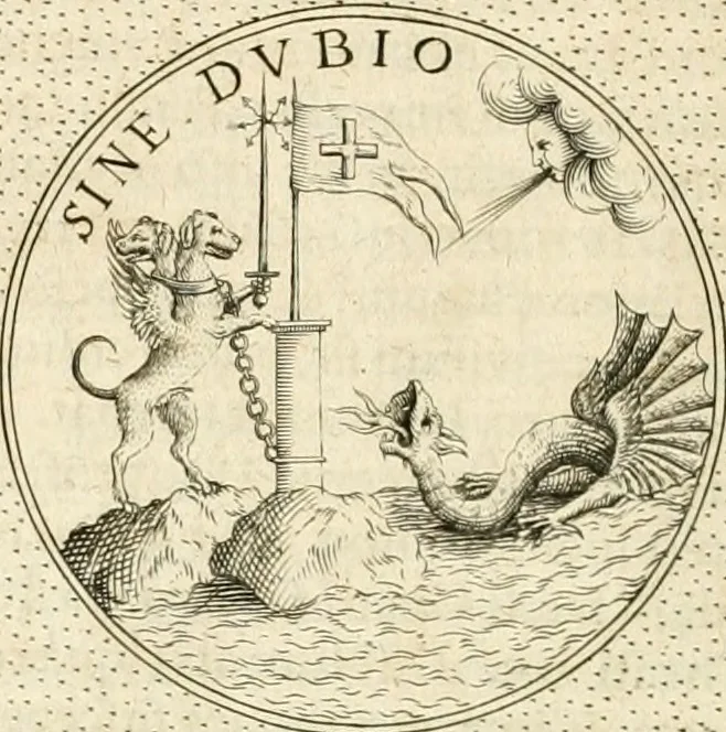 An illustration from Symbola diuina & humana pontificvm, imperatorvm, regvm : accessit breuis & facilis isagoge Iac. Typotii : ex mvsaeo Octavii de Strada civis Romani : tomus primus[-tertius], 1601, leaf 311