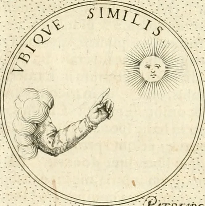 An illustration from Symbola diuina & humana pontificvm, imperatorvm, regvm : accessit breuis & facilis isagoge Iac. Typotii : ex mvsaeo Octavii de Strada civis Romani : tomus primus[-tertius], 1601, leaf 311