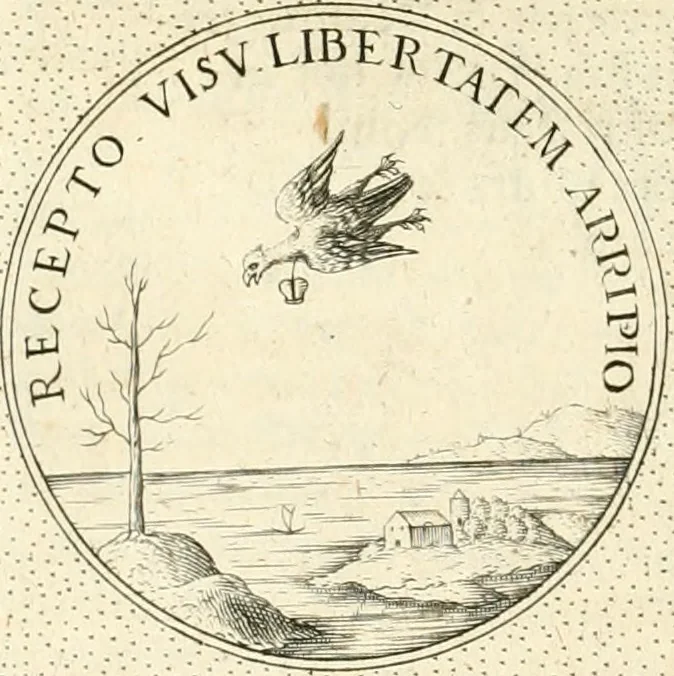 An illustration from Symbola diuina & humana pontificvm, imperatorvm, regvm : accessit breuis & facilis isagoge Iac. Typotii : ex mvsaeo Octavii de Strada civis Romani : tomus primus[-tertius], 1601, leaf 321
