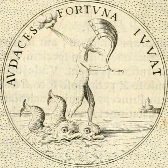 An illustration from Symbola diuina & humana pontificvm, imperatorvm, regvm : accessit breuis & facilis isagoge Iac. Typotii : ex mvsaeo Octavii de Strada civis Romani : tomus primus[-tertius], 1601, leaf 335