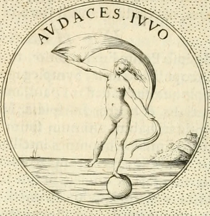 An illustration from Symbola diuina & humana pontificvm, imperatorvm, regvm : accessit breuis & facilis isagoge Iac. Typotii : ex mvsaeo Octavii de Strada civis Romani : tomus primus[-tertius], 1601, leaf 335