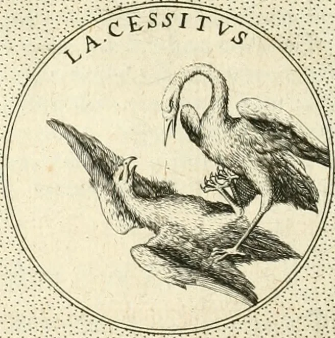 An illustration from Symbola diuina & humana pontificvm, imperatorvm, regvm : accessit breuis & facilis isagoge Iac. Typotii : ex mvsaeo Octavii de Strada civis Romani : tomus primus[-tertius], 1601, leaf 347
