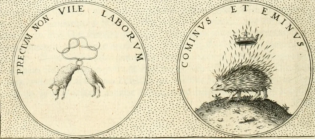 An illustration from Symbola diuina & humana pontificvm, imperatorvm, regvm : accessit breuis & facilis isagoge Iac. Typotii : ex mvsaeo Octavii de Strada civis Romani : tomus primus[-tertius], 1601, leaf 347