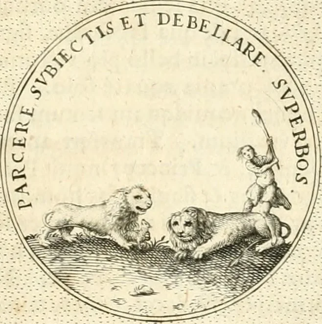 An illustration from Symbola diuina & humana pontificvm, imperatorvm, regvm : accessit breuis & facilis isagoge Iac. Typotii : ex mvsaeo Octavii de Strada civis Romani : tomus primus[-tertius], 1601, leaf 352