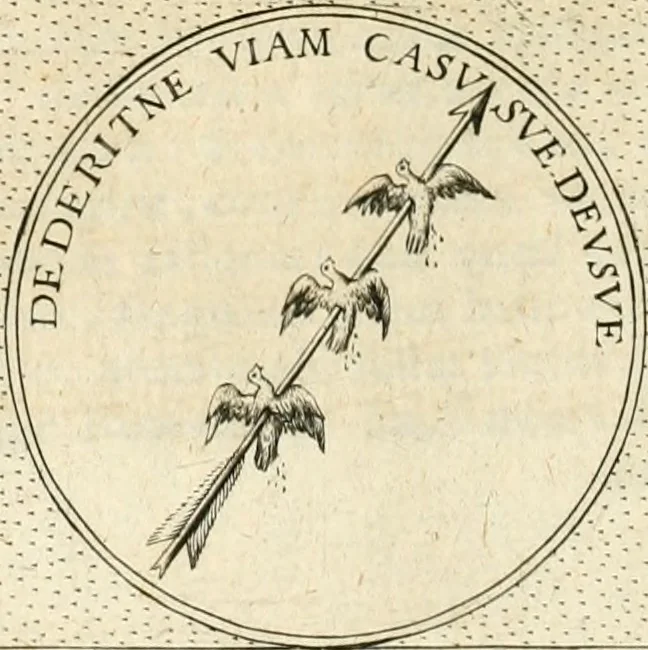 An illustration from Symbola diuina & humana pontificvm, imperatorvm, regvm : accessit breuis & facilis isagoge Iac. Typotii : ex mvsaeo Octavii de Strada civis Romani : tomus primus[-tertius], 1601, leaf 365