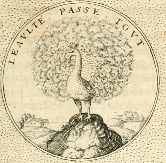 An illustration from Symbola diuina & humana pontificvm, imperatorvm, regvm : accessit breuis & facilis isagoge Iac. Typotii : ex mvsaeo Octavii de Strada civis Romani : tomus primus[-tertius], 1601, leaf 372