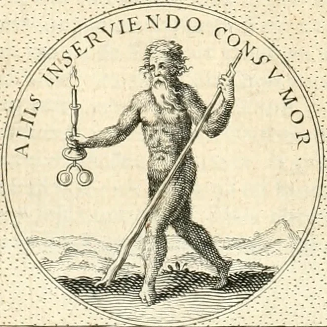 An illustration from Symbola diuina & humana pontificvm, imperatorvm, regvm : accessit breuis & facilis isagoge Iac. Typotii : ex mvsaeo Octavii de Strada civis Romani : tomus primus[-tertius], 1601, leaf 377