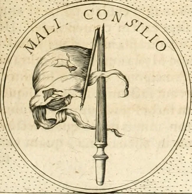 An illustration from Symbola diuina & humana pontificvm, imperatorvm, regvm : accessit breuis & facilis isagoge Iac. Typotii : ex mvsaeo Octavii de Strada civis Romani : tomus primus[-tertius], 1601, leaf 386