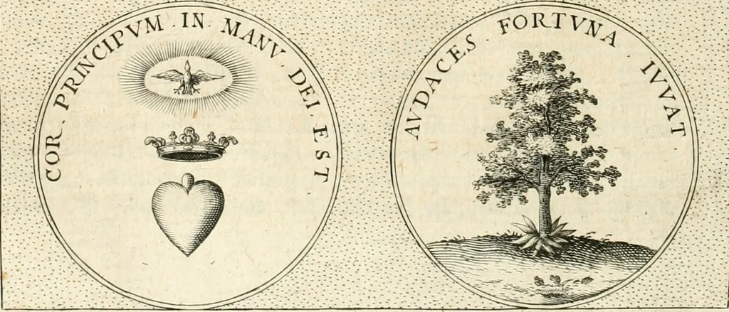 An illustration from Symbola diuina & humana pontificvm, imperatorvm, regvm : accessit breuis & facilis isagoge Iac. Typotii : ex mvsaeo Octavii de Strada civis Romani : tomus primus[-tertius], 1601, leaf 391
