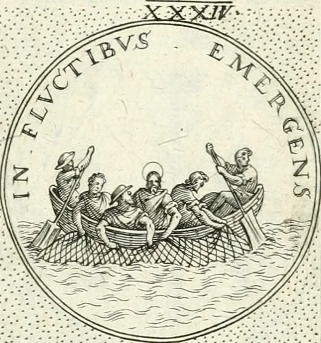An illustration from Symbola diuina & humana pontificvm, imperatorvm, regvm : accessit breuis & facilis isagoge Iac. Typotii : ex mvsaeo Octavii de Strada civis Romani : tomus primus[-tertius], 1601, leaf 40